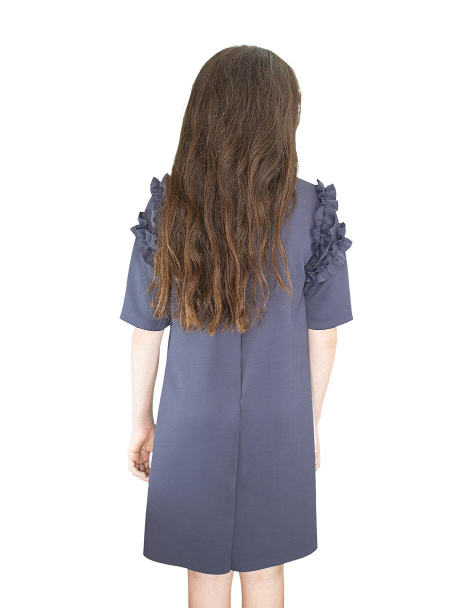 Vestido manga regular para niña