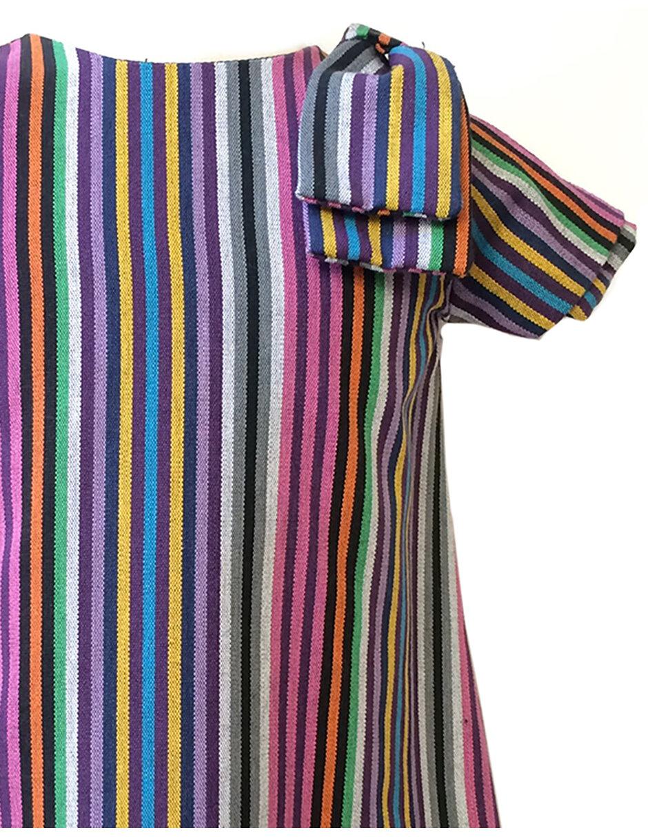 Vestido manga regular para niña