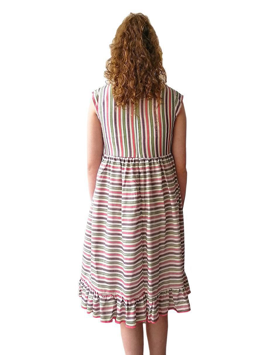 Vestido manga cap para niña