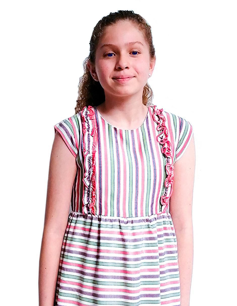 Vestido manga cap para niña
