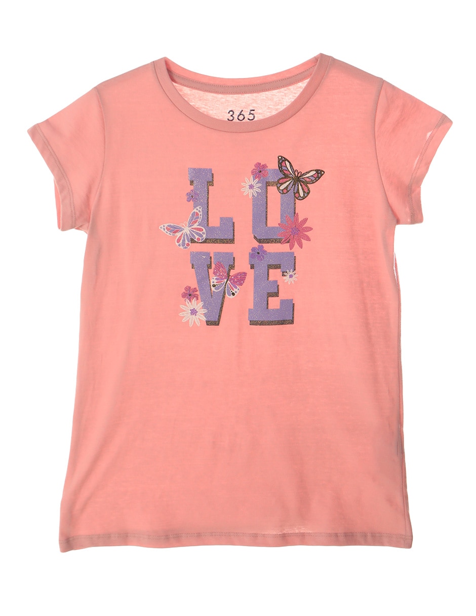 Playera manga corta para niña