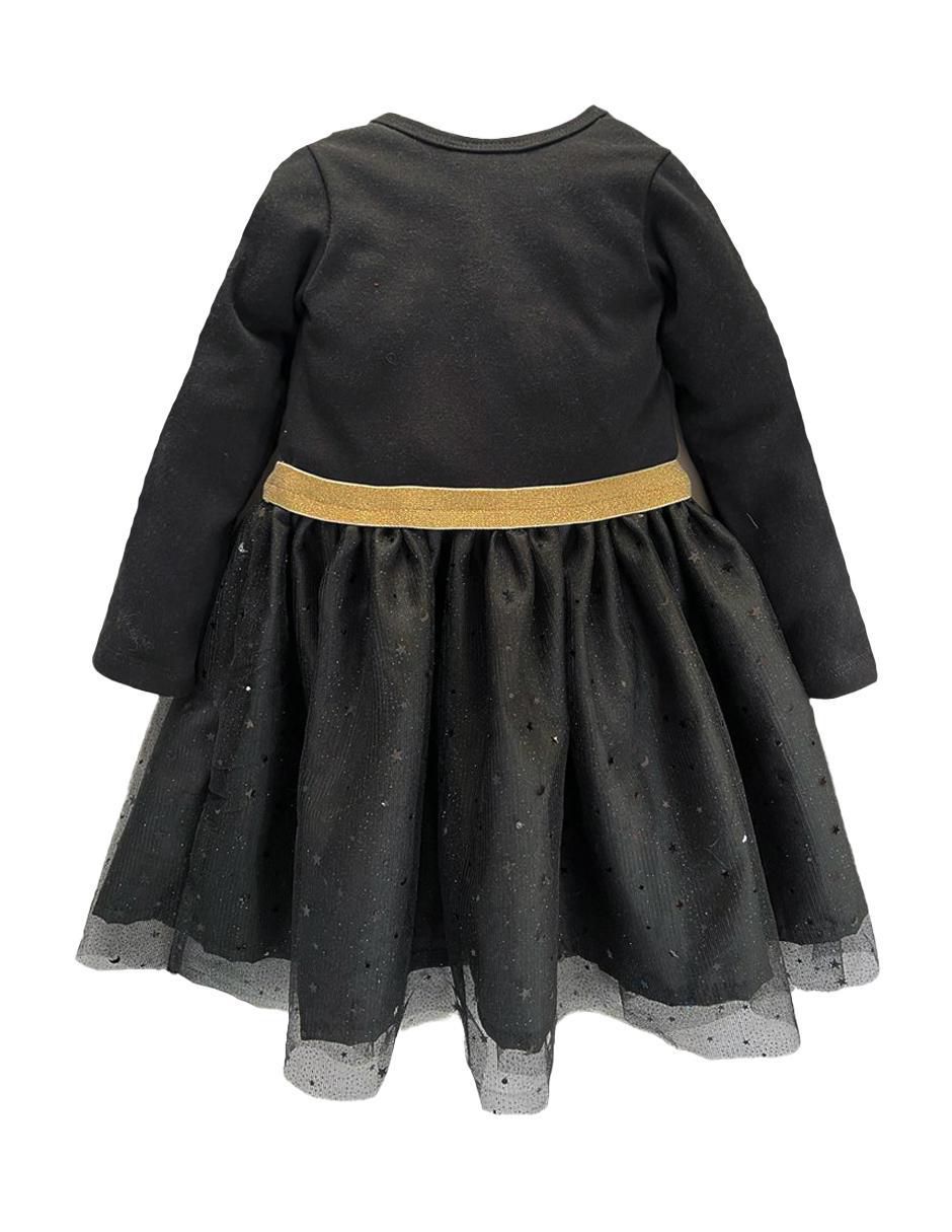 Vestido manga regular para niña