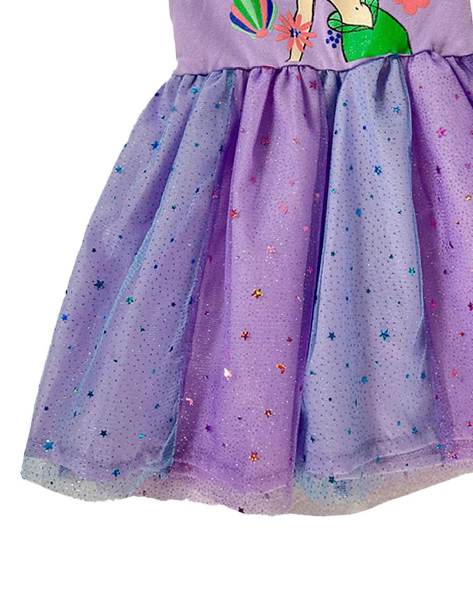 Vestido manga volantes para bebé niña 3
