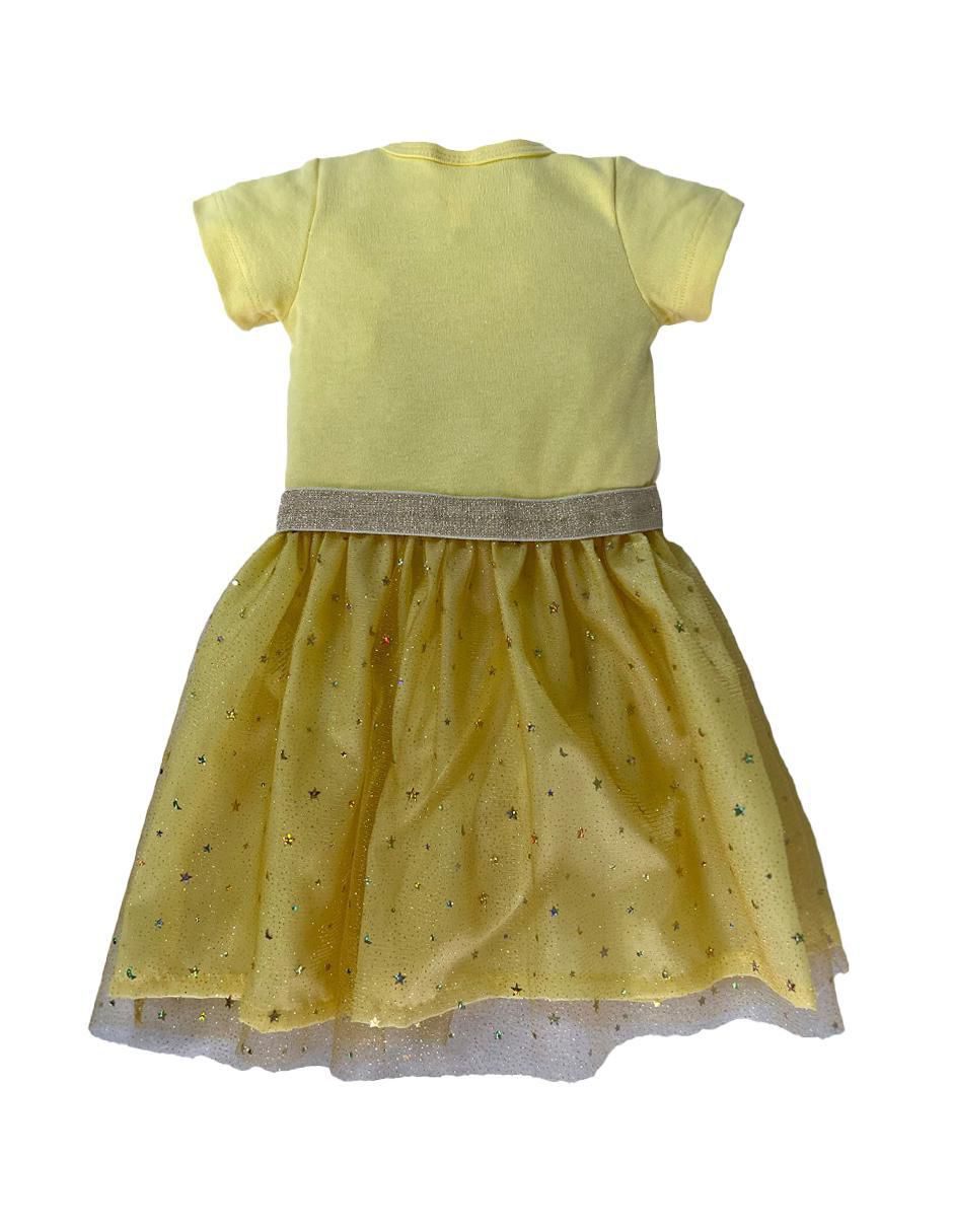 Vestido manga regular para niña