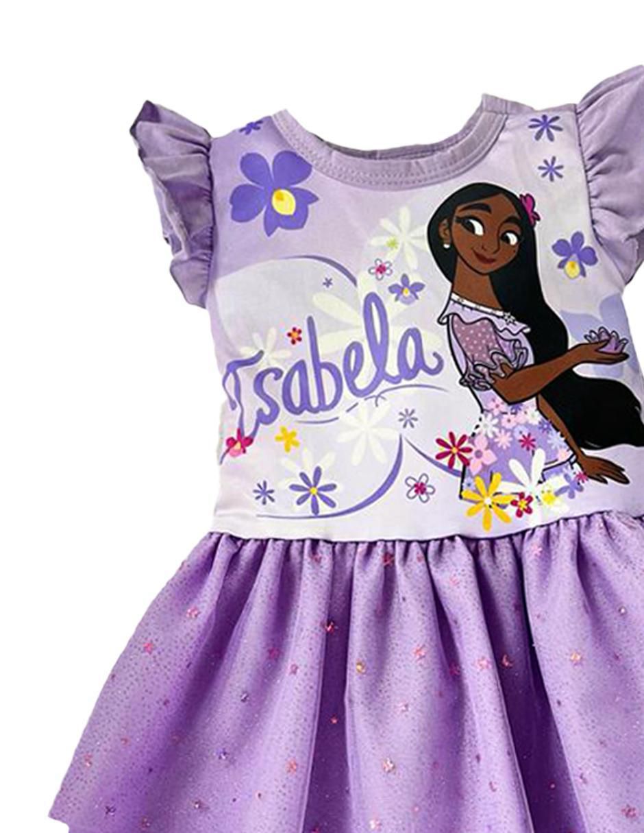 Vestido manga volantes para niña