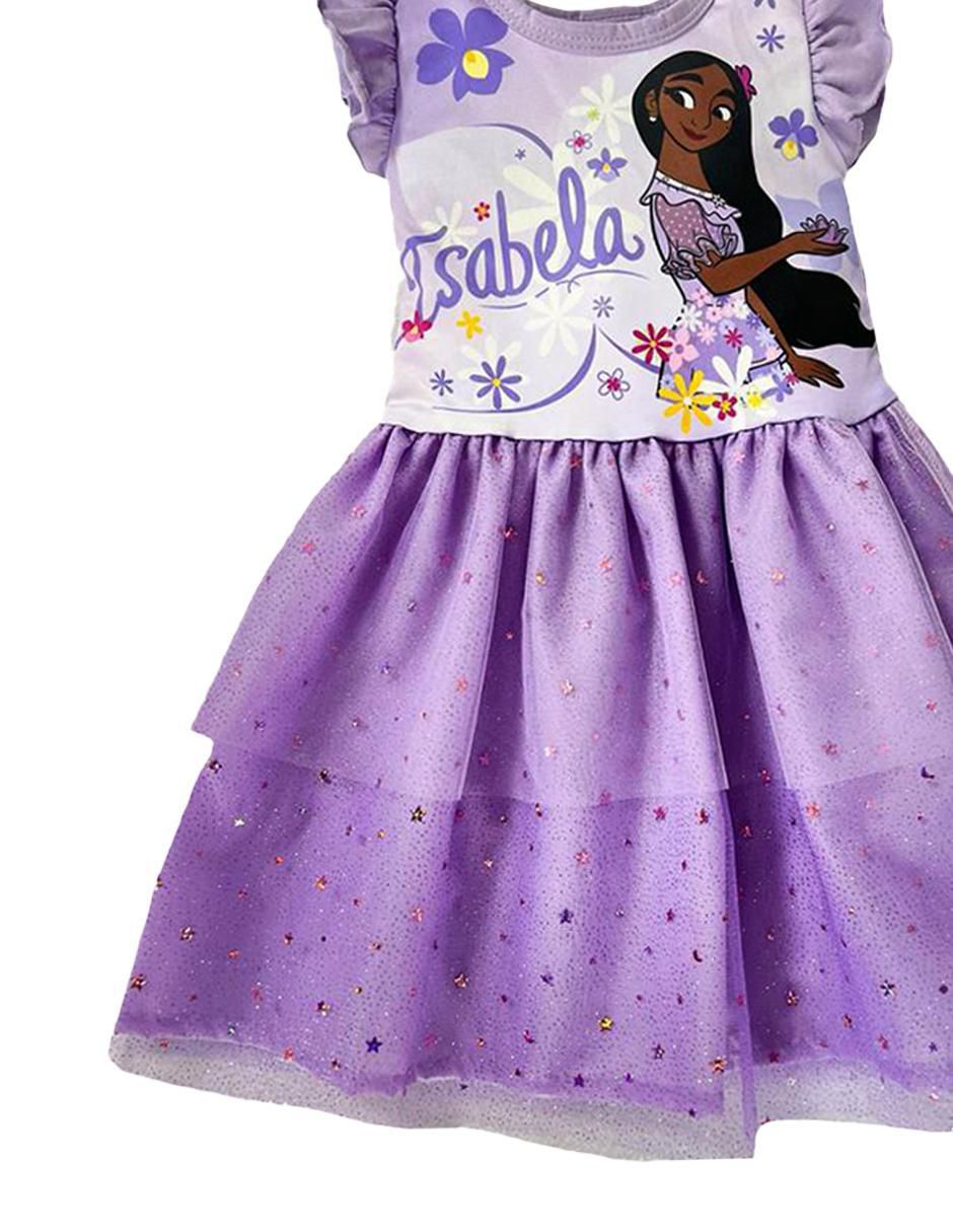 Vestido manga volantes para niña