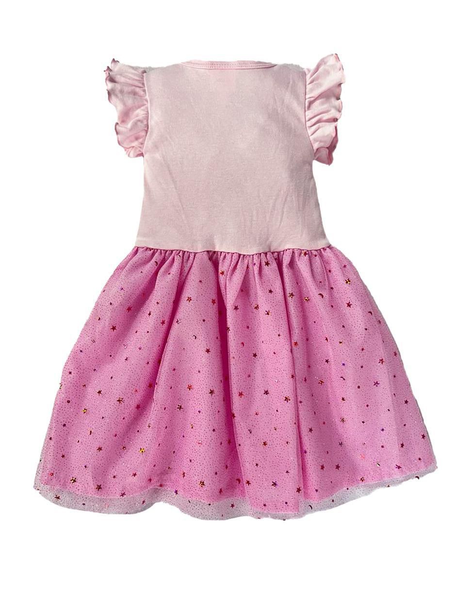 Vestido manga volantes para niña