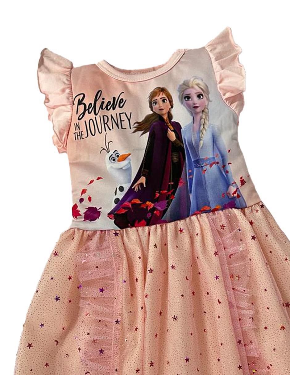 Vestido manga volantes para niña