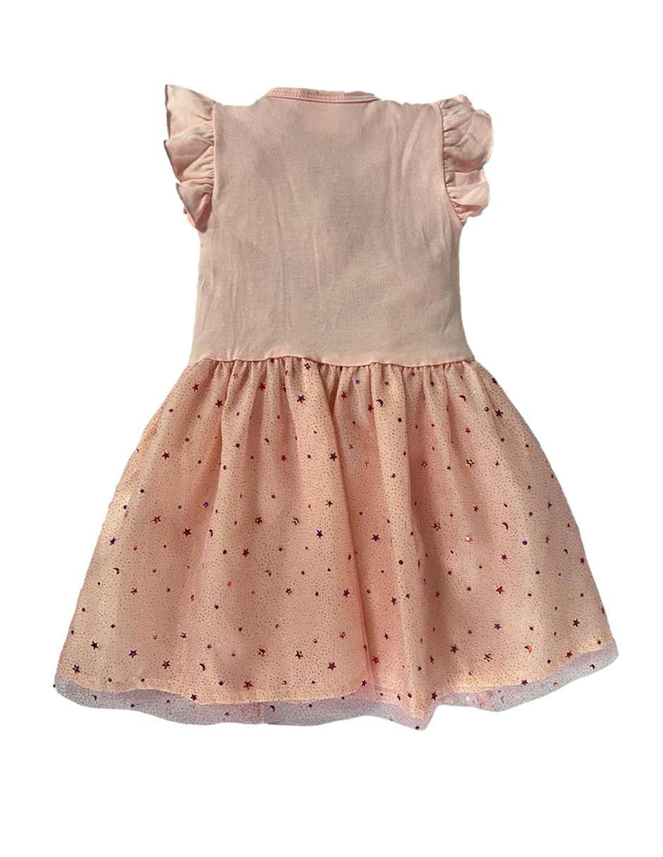 Vestido manga volantes para niña