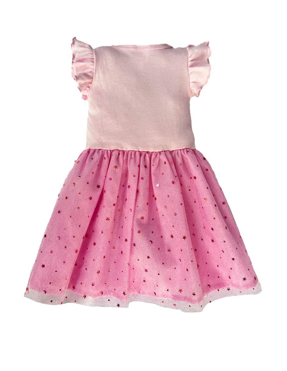 Vestido manga volantes para niña