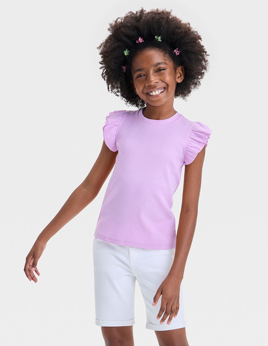 Playera Nicky Santoro manga corta para niña Playera Nicky Santoro manga corta para niña