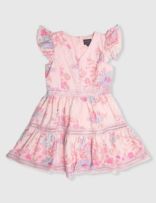 Vestido manga mariposa para niña Vestido manga mariposa para niña