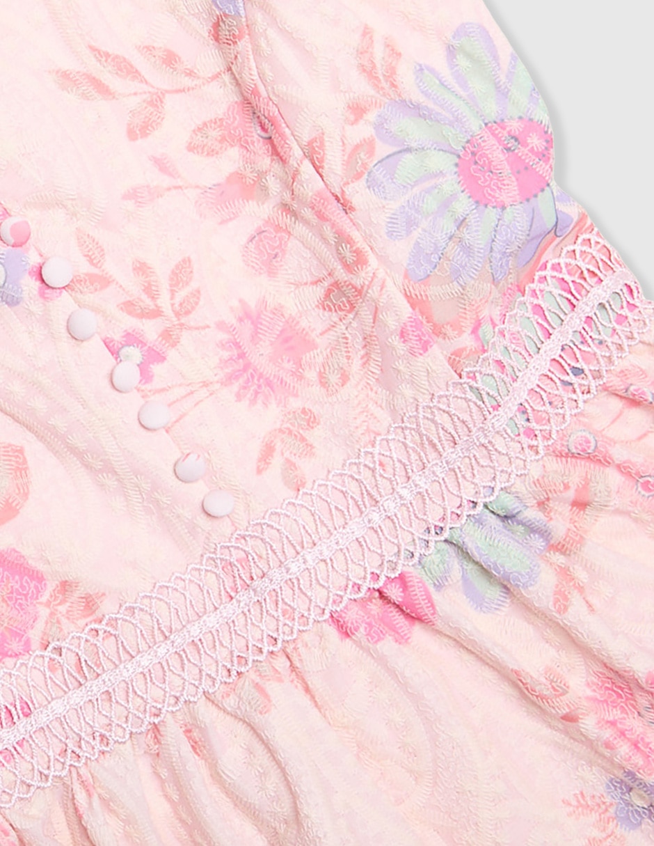 Vestido manga mariposa para niña 3