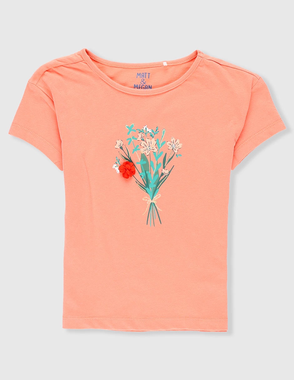 Playera Matt & Megan manga corta para niña