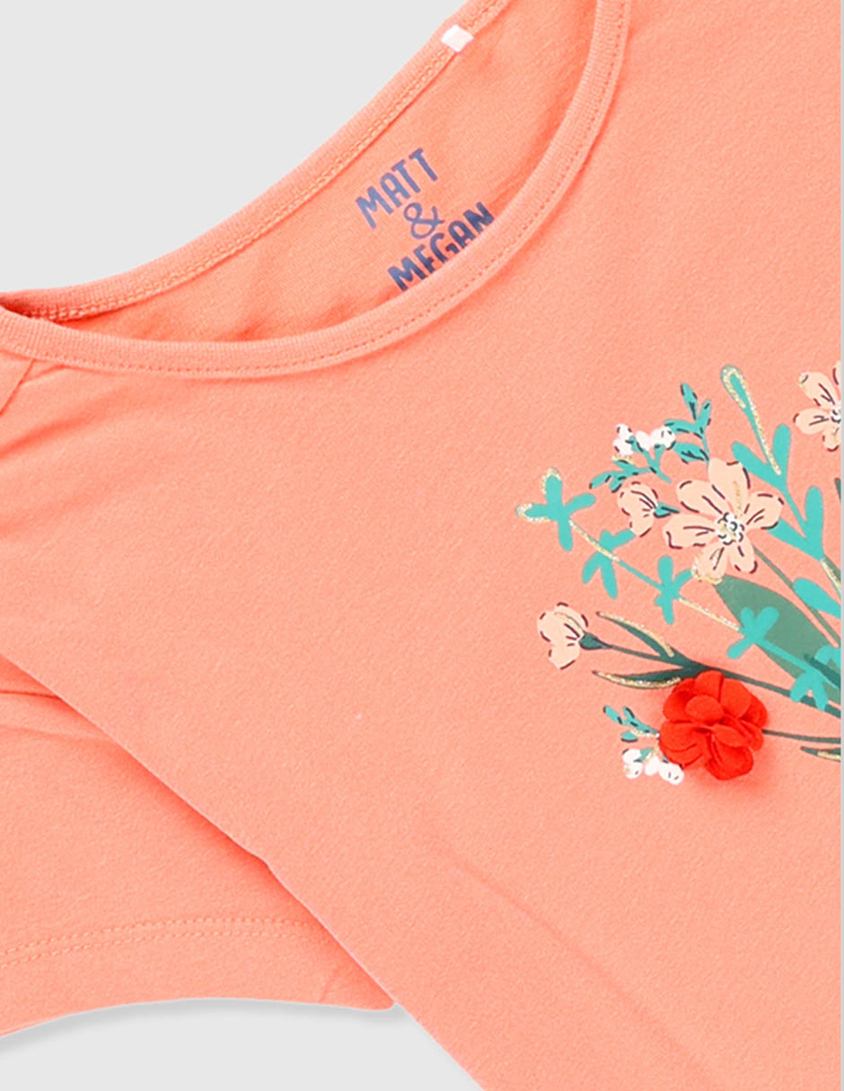 Playera Matt & Megan manga corta para niña