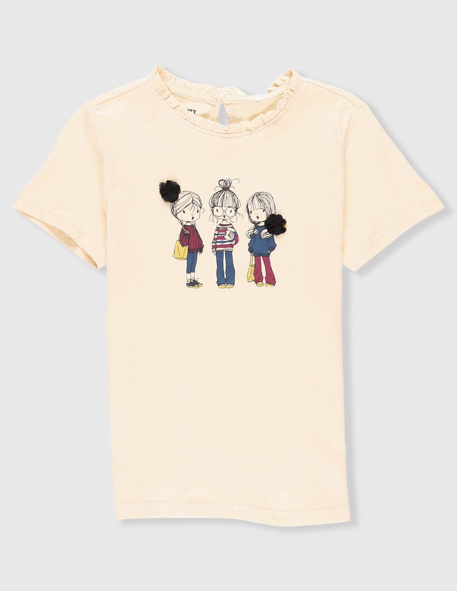 Playera manga corta para niña