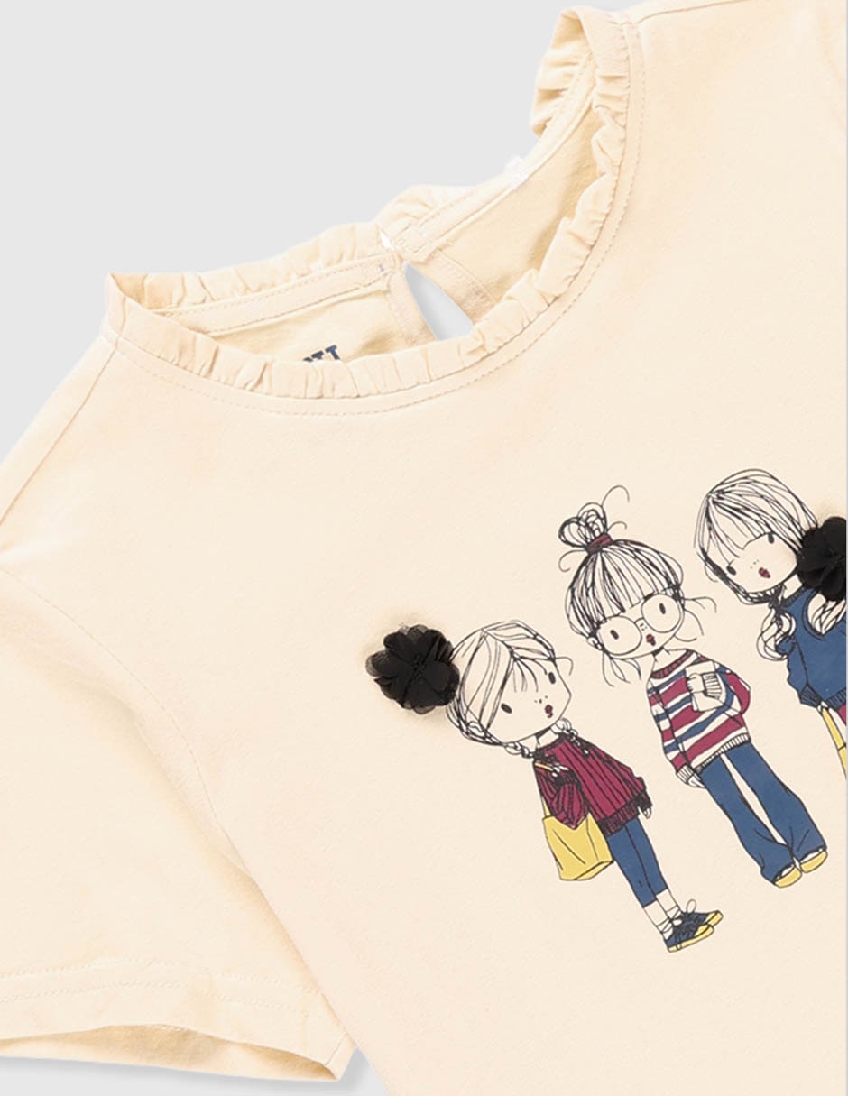 Playera Matt & Megan manga corta para niña