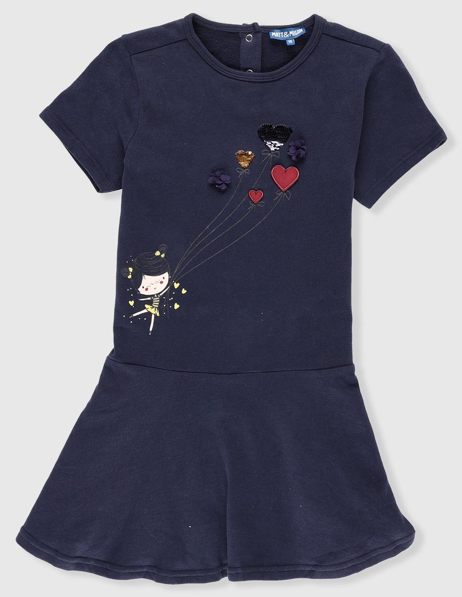 Vestido manga regular para niña Vestido manga regular para niña