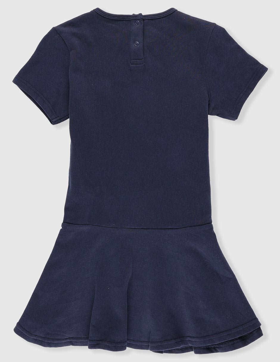 Vestido manga regular para niña