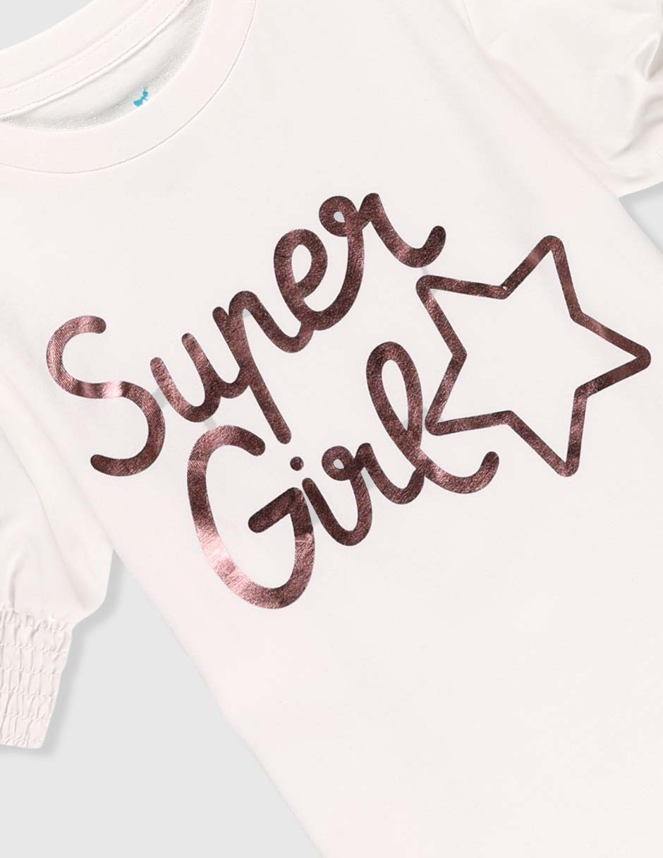 Playera Piquenique manga corta para niña