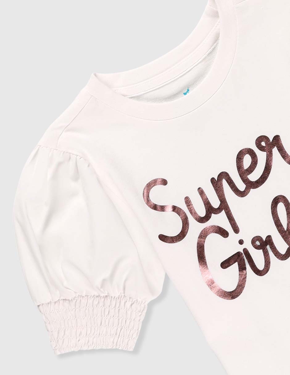 Playera Piquenique manga corta para niña