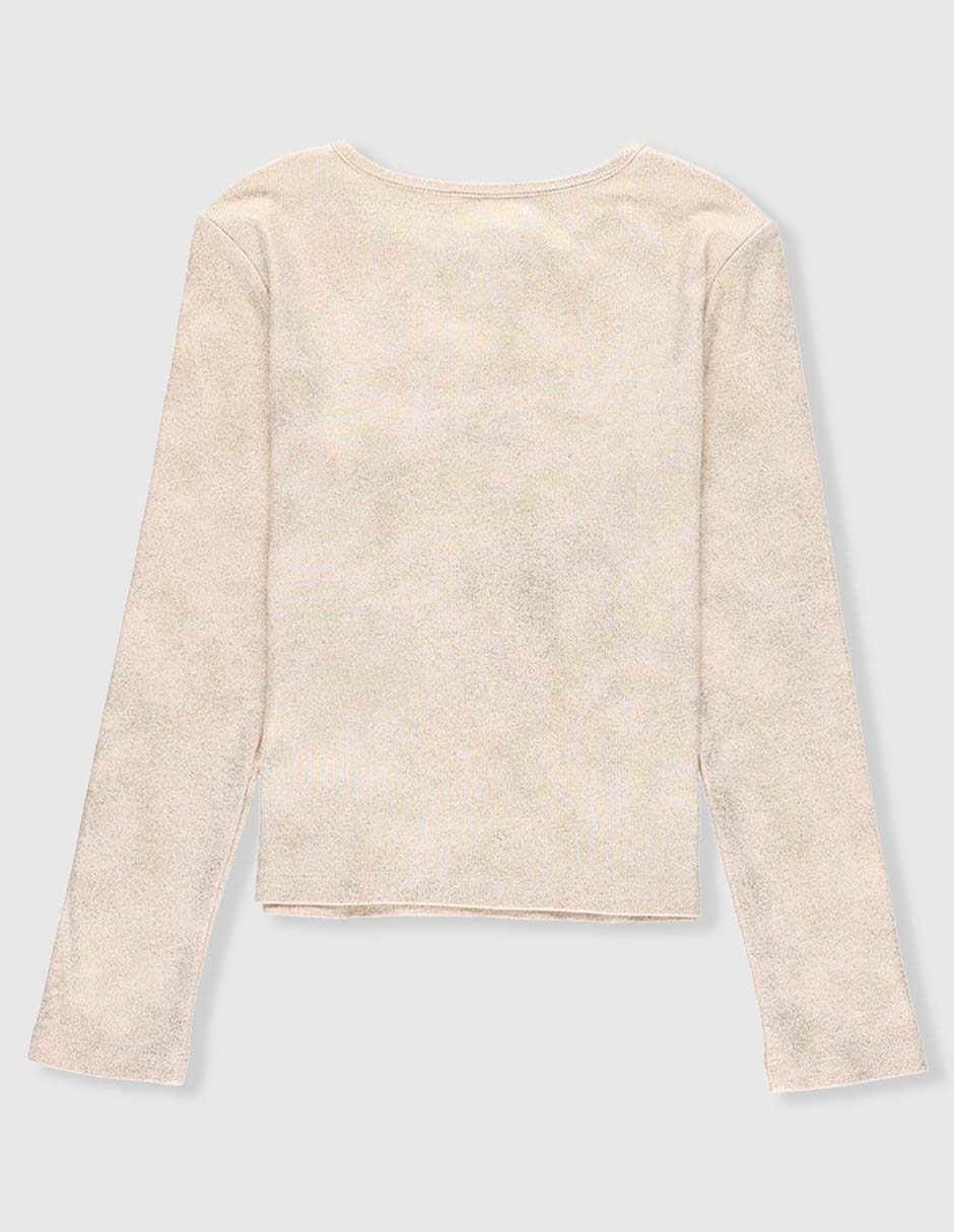 Playera manga larga para niña