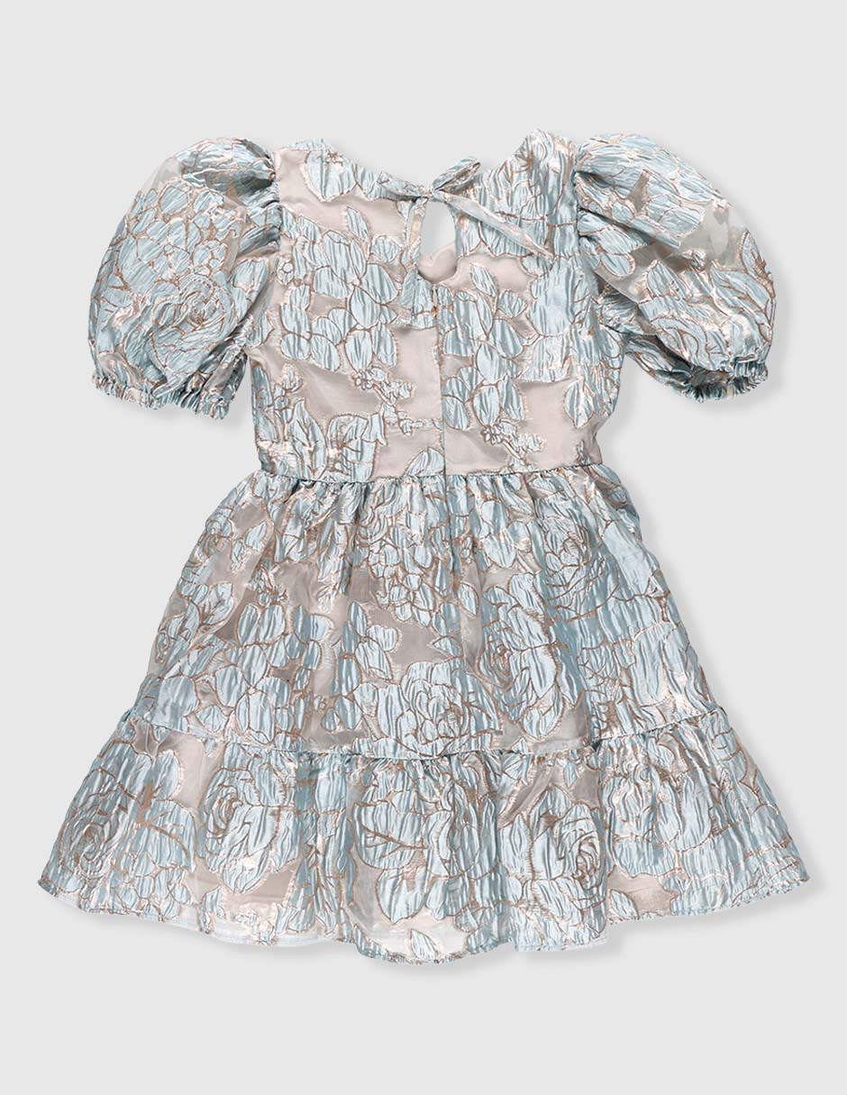 Vestido manga globo para niña