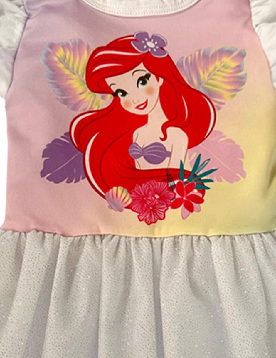 Vestido Ariel manga volantes para niña