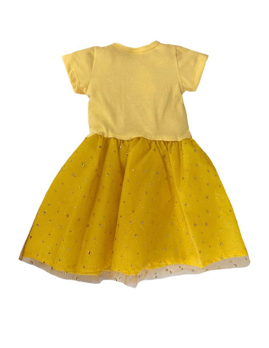 Vestido Disney Bella manga regular para bebé niña