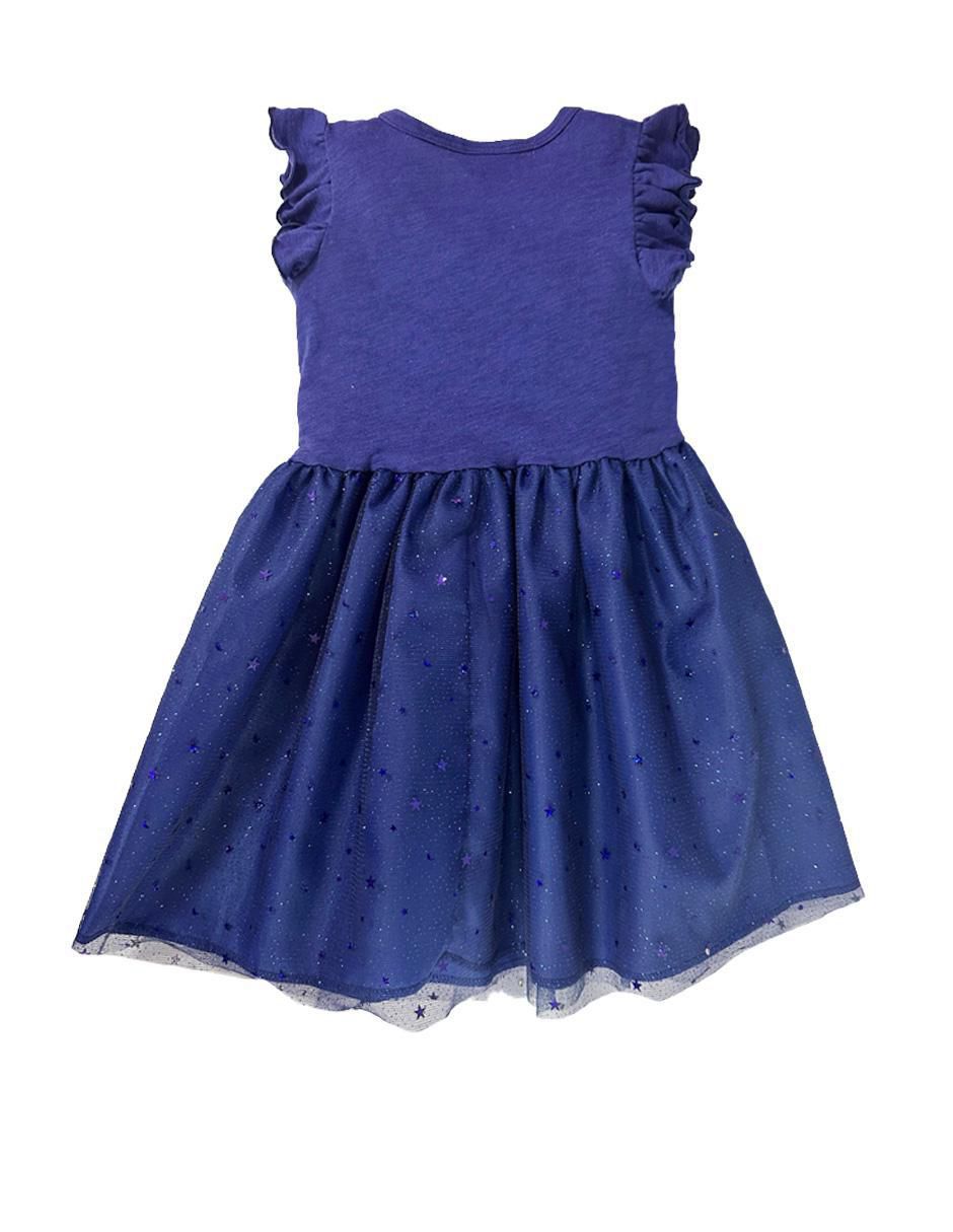 Vestido Frozen manga volantes para niña