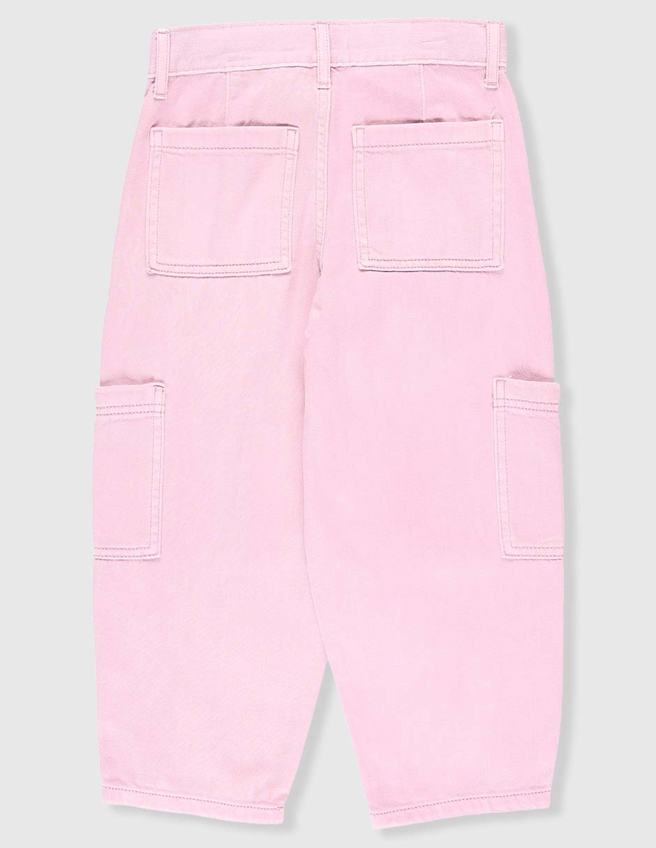 Jeans cargo amplio para niña 5