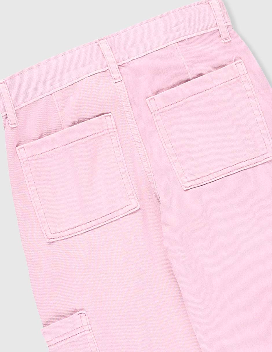 Jeans cargo amplio para niña 7