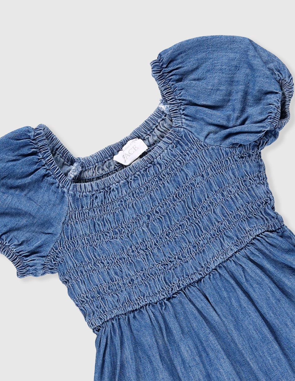 Vestido manga regular para niña 6