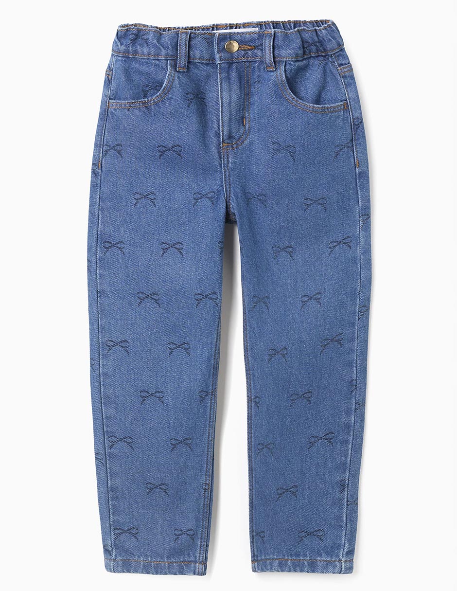 Jeans straight Zippy lavado claro para niña