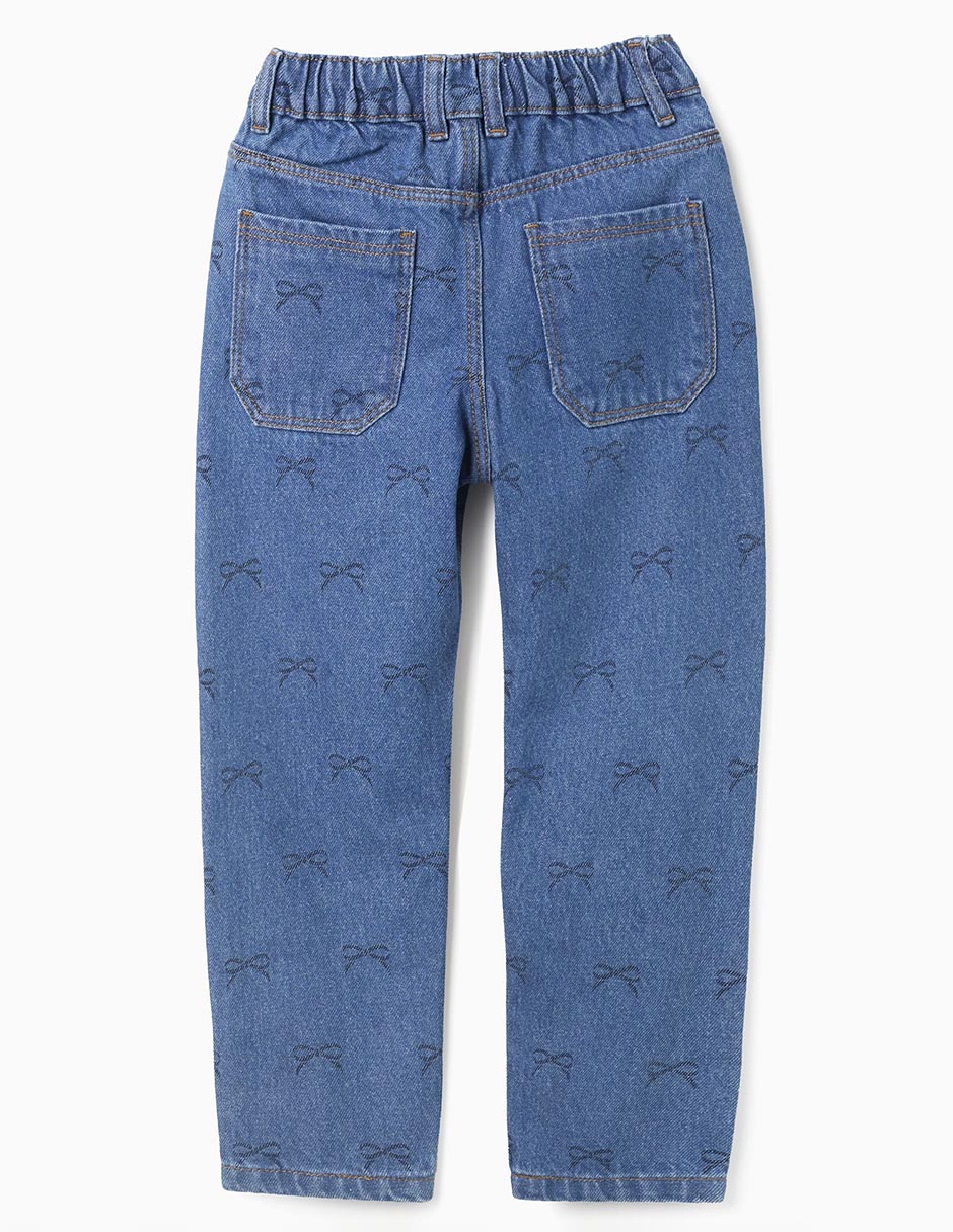 Jeans straight Zippy lavado claro para niña
