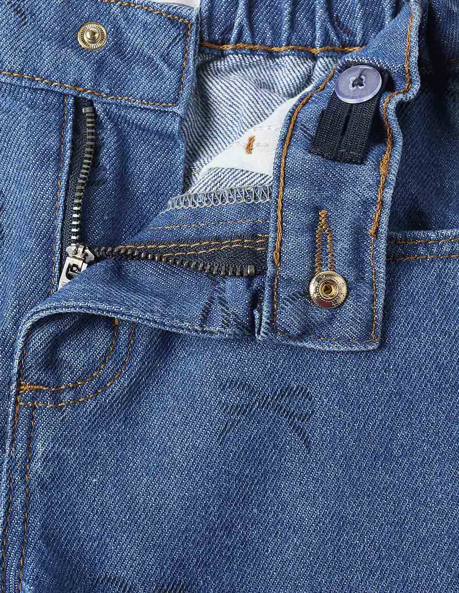 Jeans straight Zippy lavado claro para niña