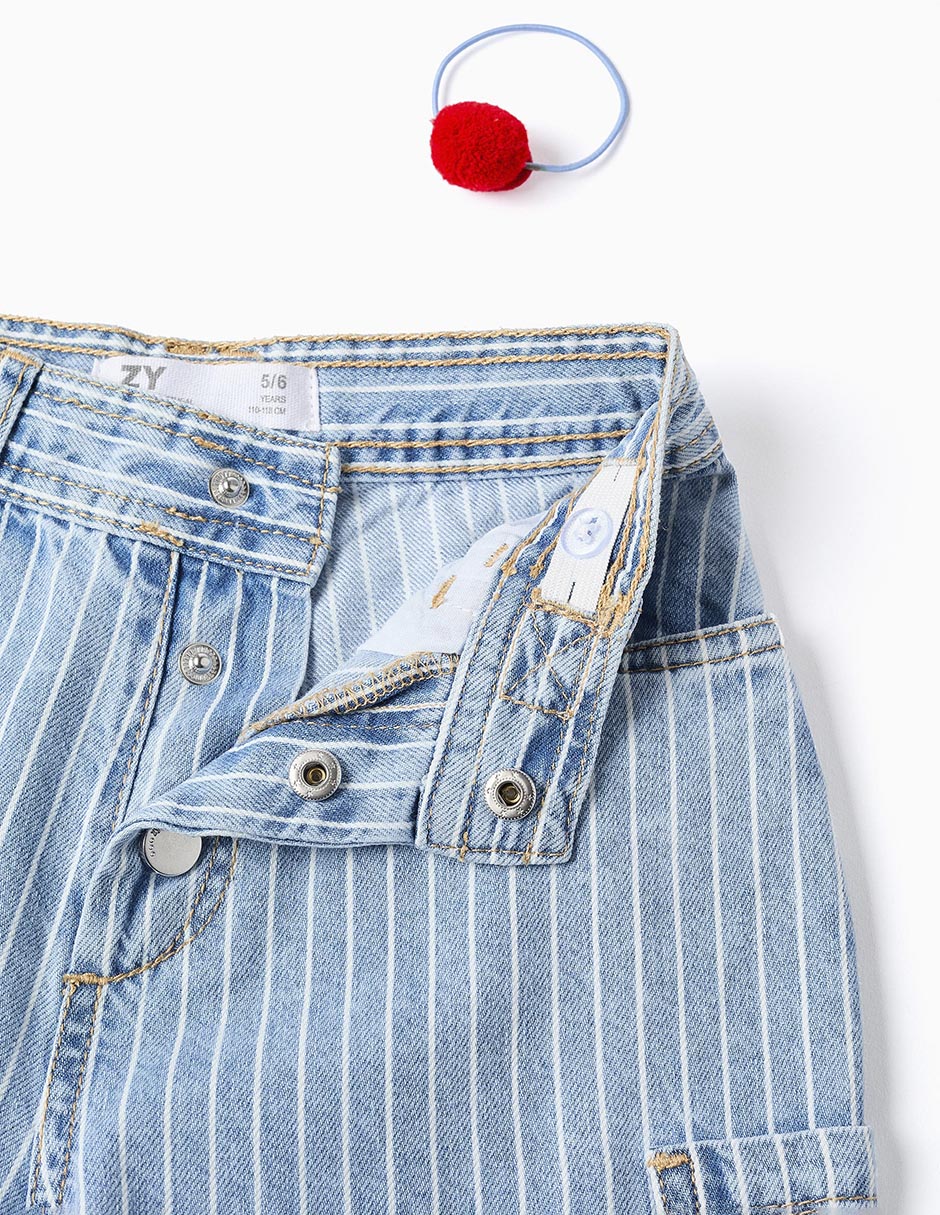 Jeans amplio Zippy lavado claro para niña