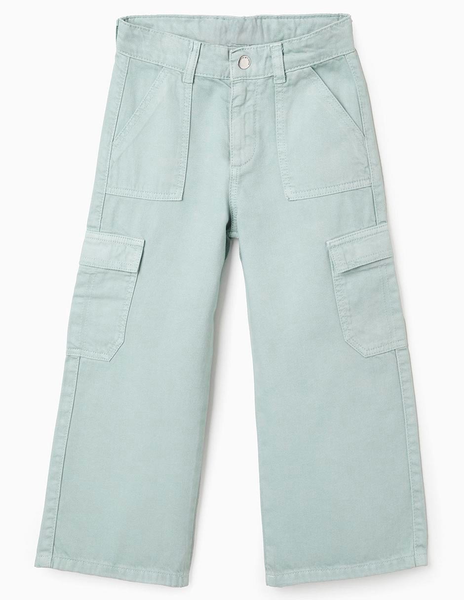 Jeans amplio Zippy lavado claro para niña