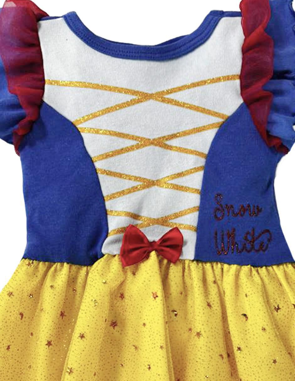 Vestido Blanca Nieves manga volantes para niña