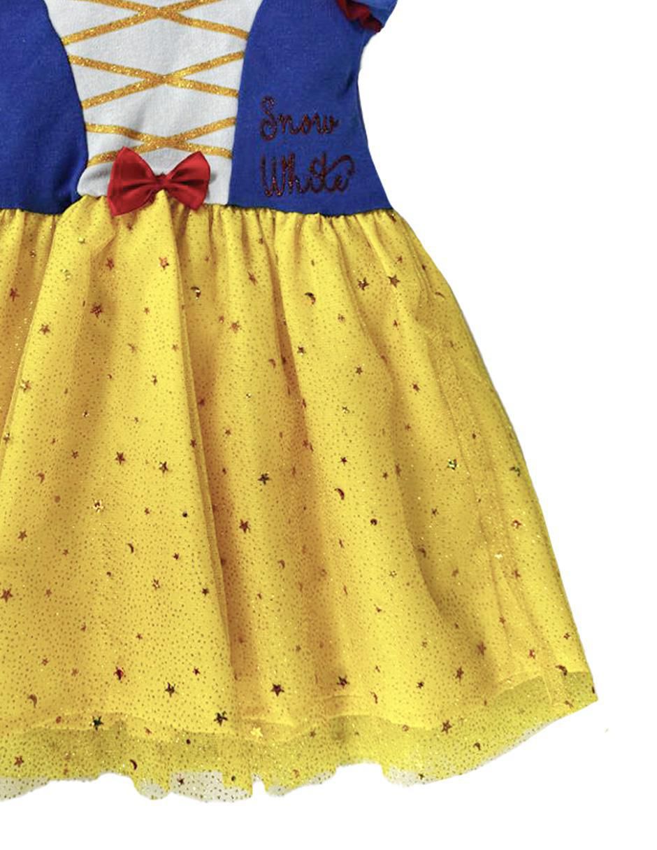 Vestido Blanca Nieves manga volantes para niña