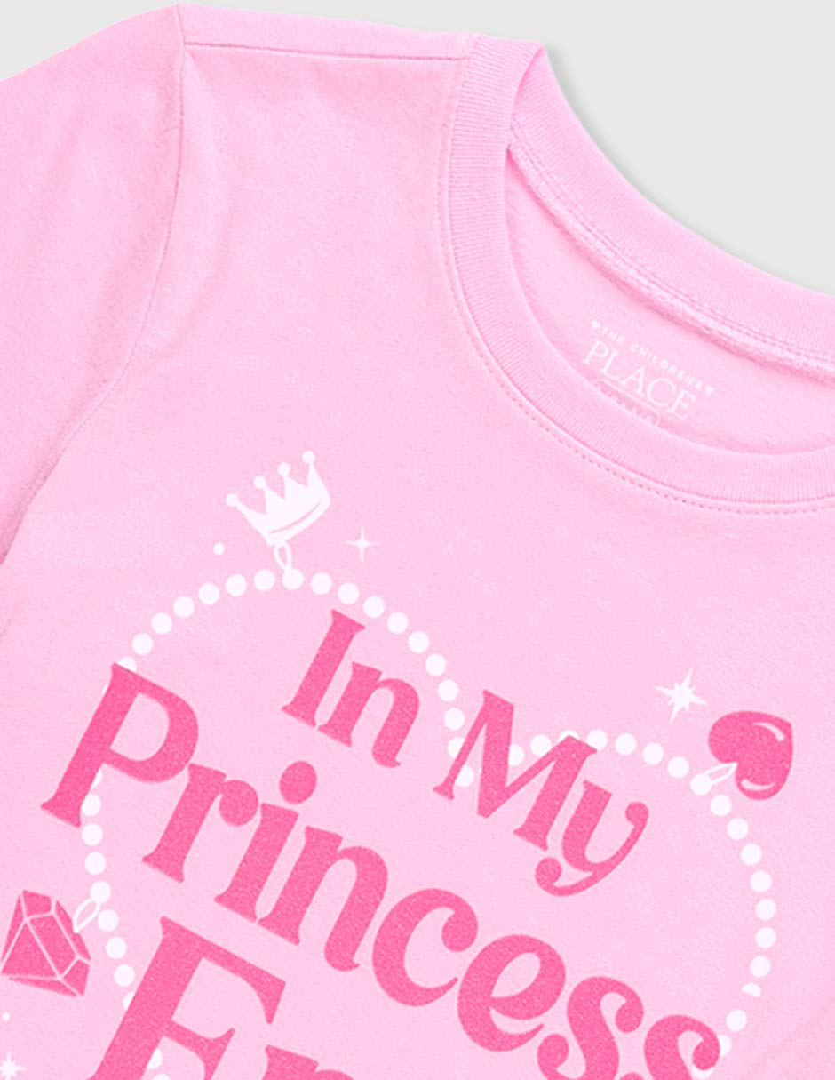 Playera The Childrens Place In My Princess Era manga corta para niña