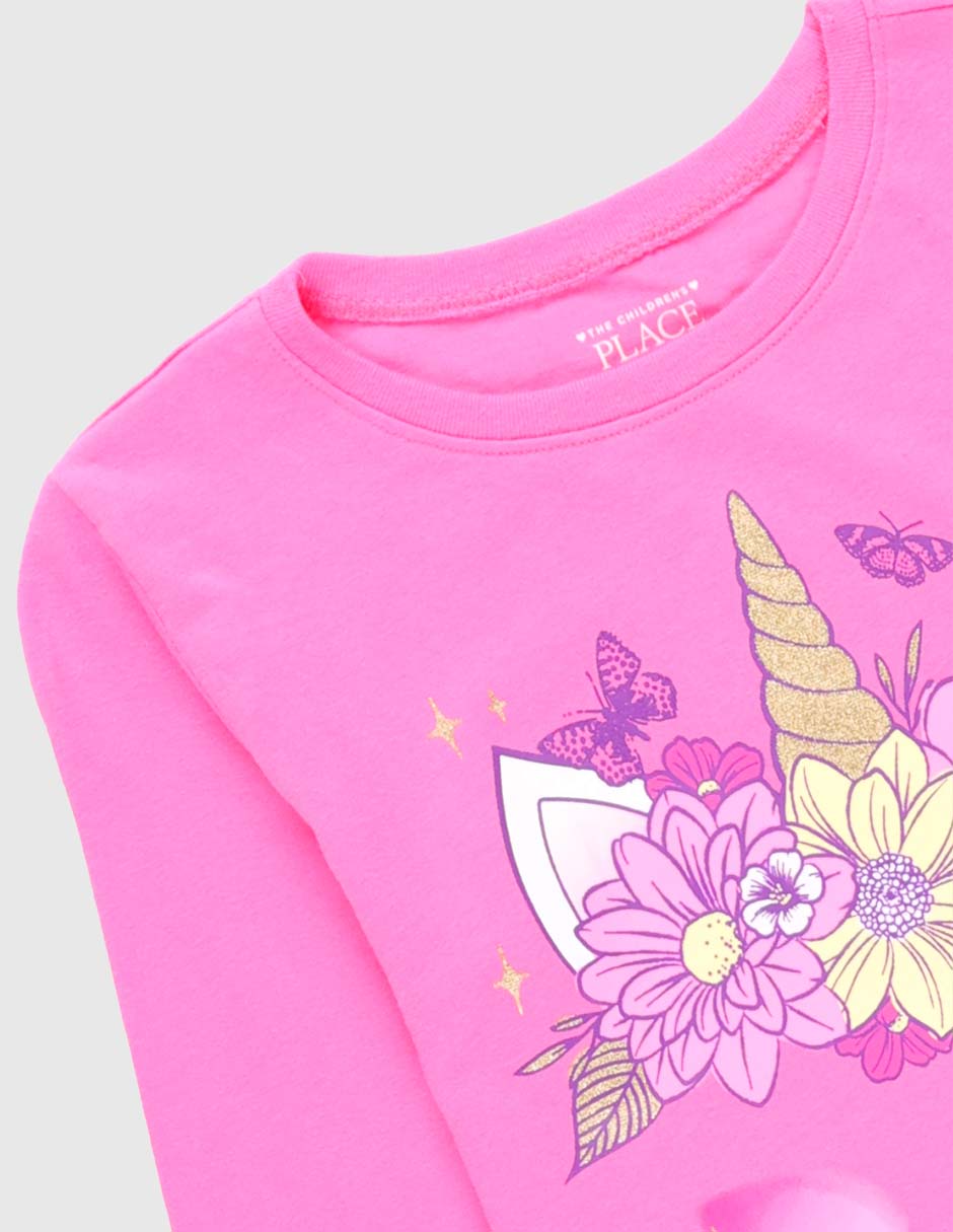 Playera The Children's Place manga larga para niña