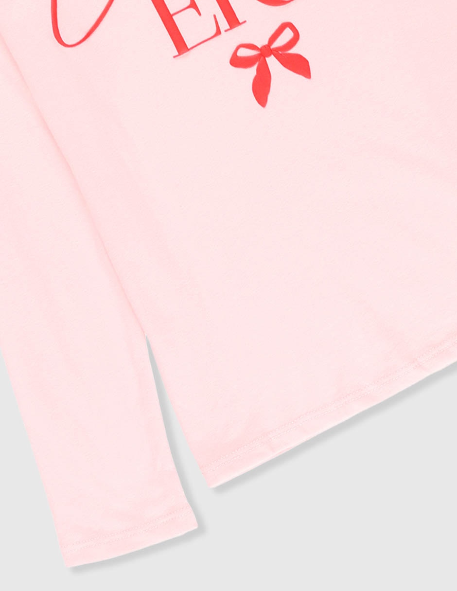 Playera manga larga para niña