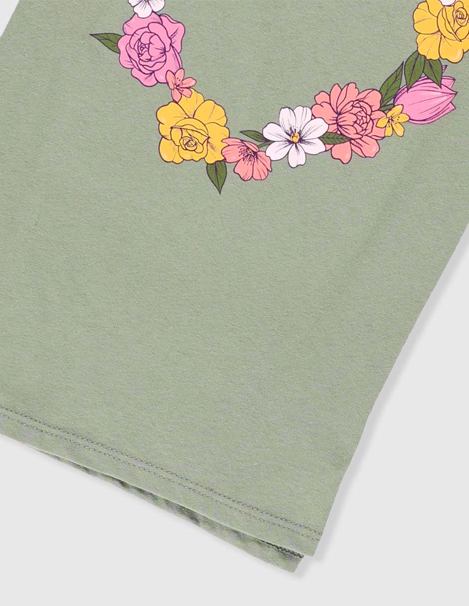 Playera manga corta para niña