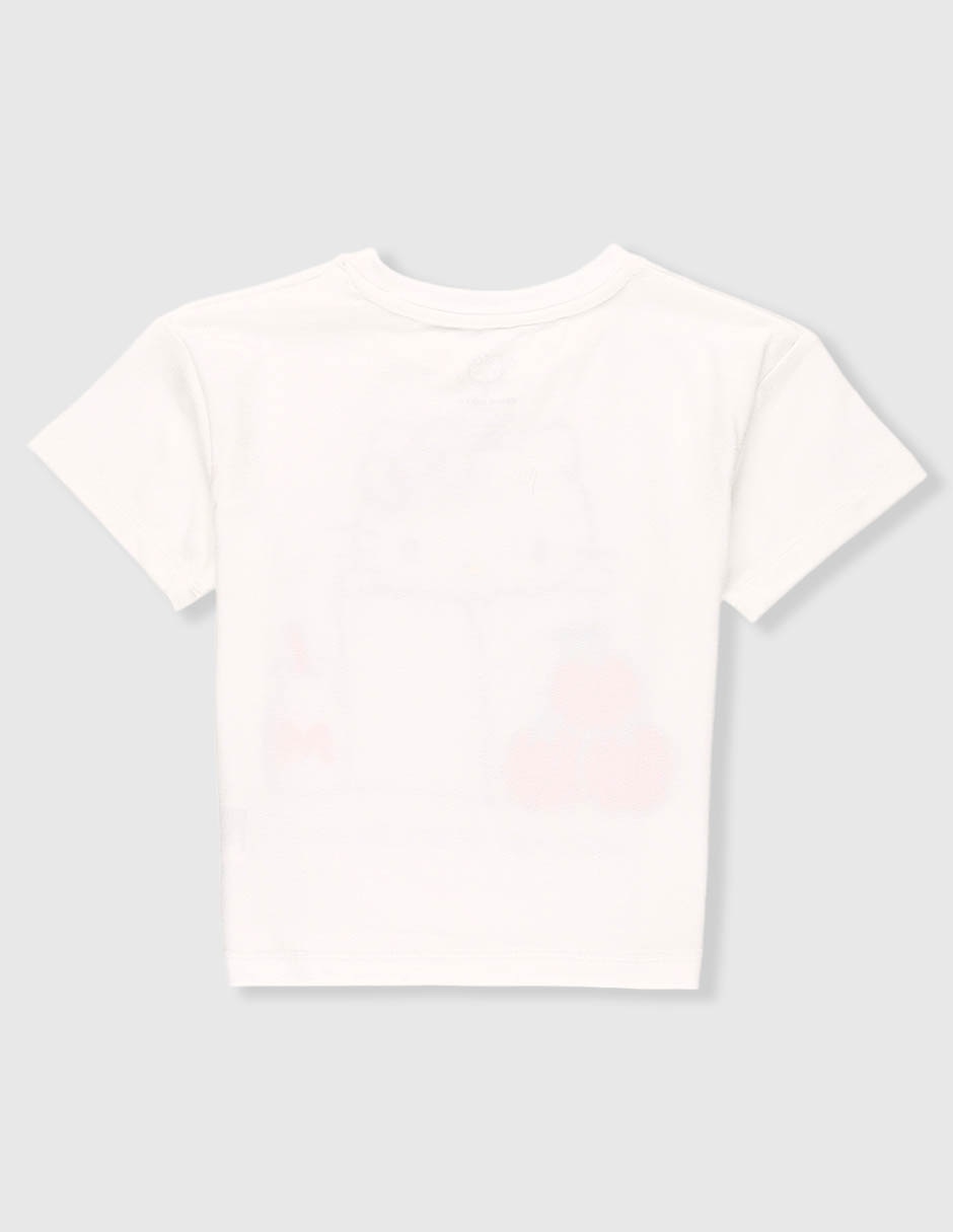 Playera Hello Kitty manga corta para niña