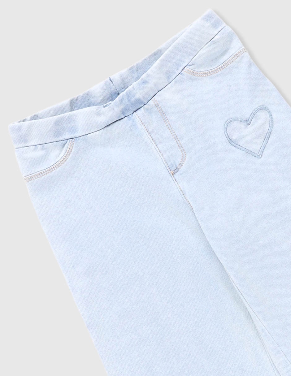Jeans campana lavado claro para niña 6