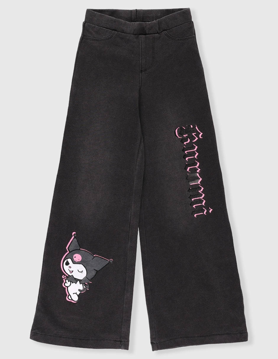 Jeans campana lavado obscuro para niña 1
