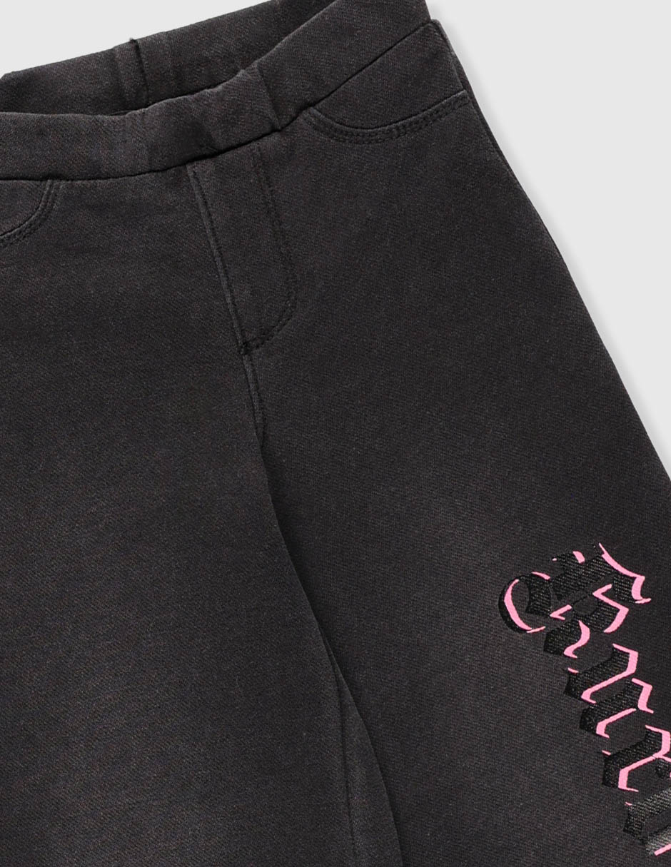 Jeans campana lavado obscuro para niña 7