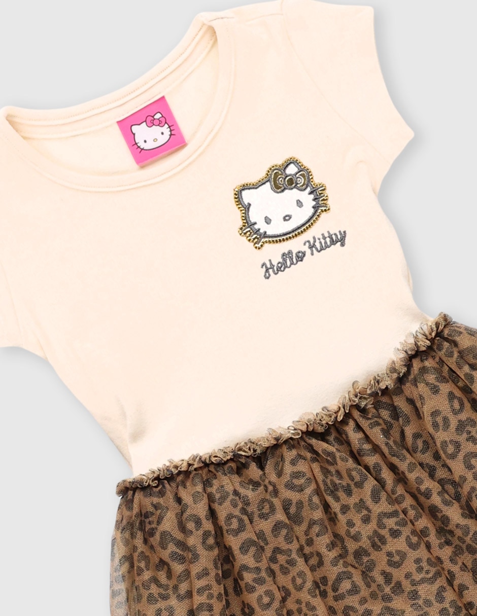 Vestido manga regular para niña 6