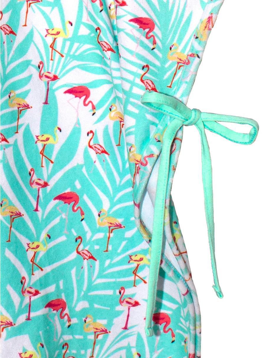 Salida de playa vestido con amarre para niña